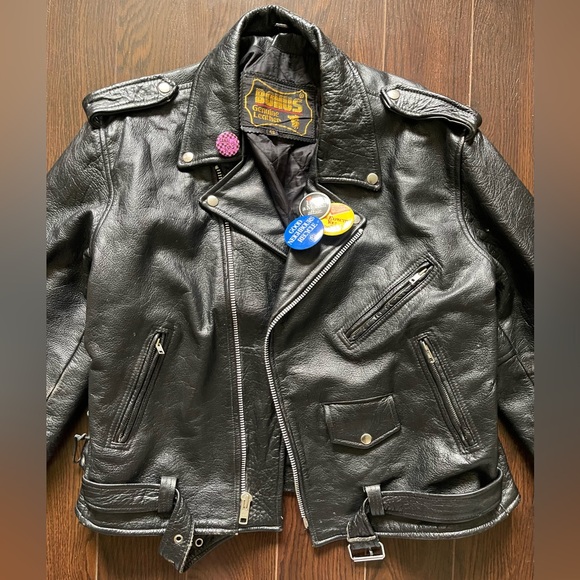 Bonus Genuine Leather Motorcycle Jacket - Picture 2 of 12